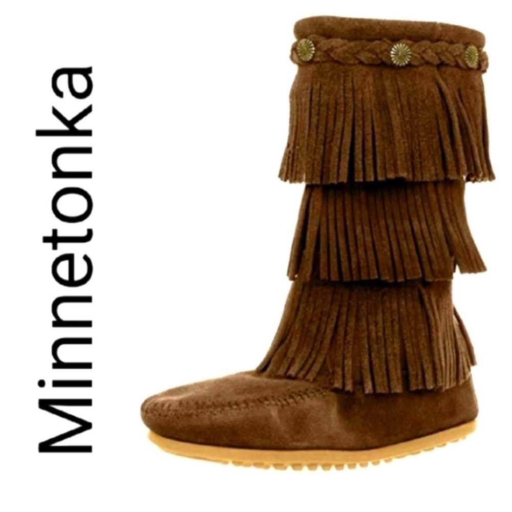 Minnetonka Fringe 3 Layer Size 7 Boots